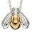 Collier abeille plaqué or en argent 925