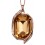 Collier citrine plaqué or rose en argent 925