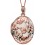 Mon-bijou - D4702 - Collier pendentif photo motif fleur plaqué or rose en argent 925/1000