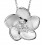 Mon-bijou - D4710 - Collier fleur zirconia en argent 925/1000