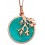 Mon-bijou - D4833 - Collier turquoise plaqué or rose en argent 925/1000