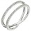 Bague double anneaux zirconium en argent 925