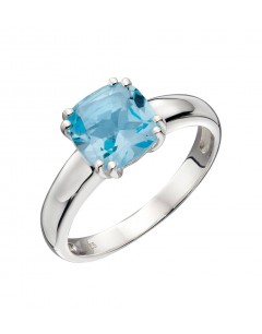 Mon-bijou - D3717 - Bague aigue marine en argent 925/1000