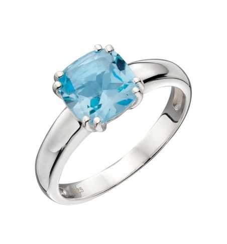 Mon-bijou - D3717 - Bague aigue marine en argent 925/1000