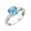 Bague aigue marine en argent 925