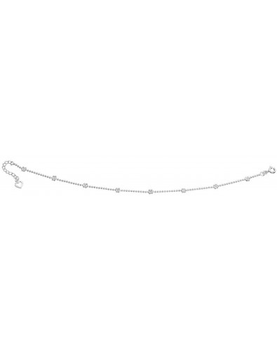 Chaîne cheville coeur original en argent 925