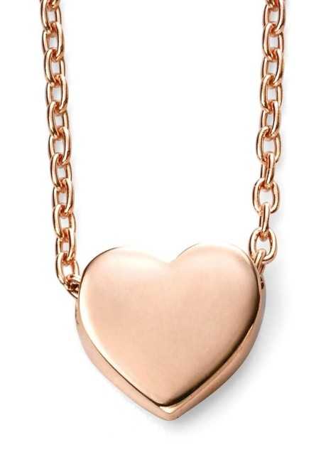 Mon-bijou - D235c - Jolie collier coeur en Or rose 375/1000