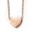 Collier cœur en Or rose 375