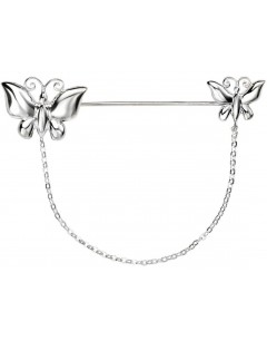 Mon-bijou - D347c - Broche papillons en argent 925/1000