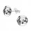 Boucle d'oreille musique en argent 925