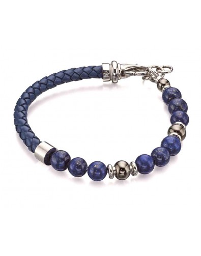 Mon-bijou - D4871  - Bracelet classe et chic bleu en acier inoxydable