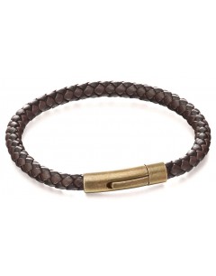 Mon-bijou - D5061 - Bracelet cuir en acier inoxydable