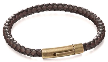Mon-bijou - D5061 - Bracelet cuir en acier inoxydable