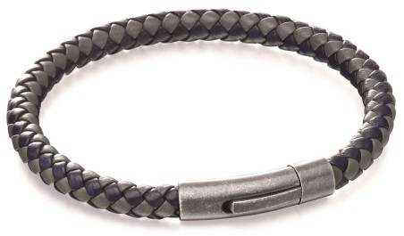 Mon-bijou - D5062 - Bracelet cuir en acier inoxydable