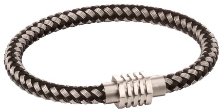 Mon-bijou - D5121 - Bracelet nylon en acier inoxydable