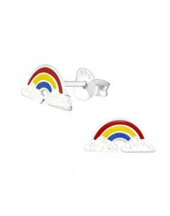 Mon-bijou - H31975 - Boucle d'oreille arc en ciel en argent 925/1000