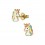 Mon-bijou - FF2427 - Boucle d'oreille doré multi-color en argent 925/1000