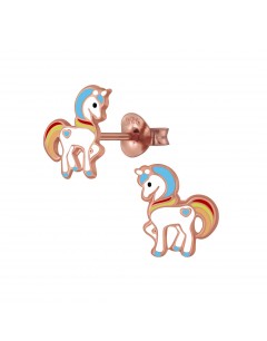 Mon-bijou - FF4088 - Boucle d'oreille chevaux doré en argent 925/1000