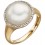 Bague perle et diamant en or 375