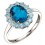 Bague topaze bleue en or 375