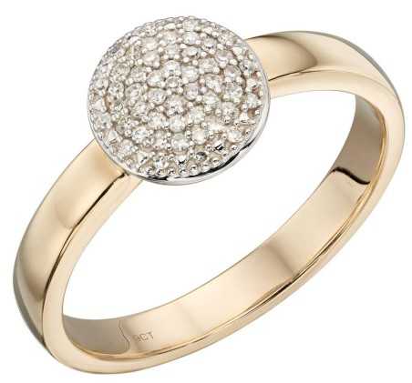 Mon-bijou - D581 - Bague en diamant en or 375/1000