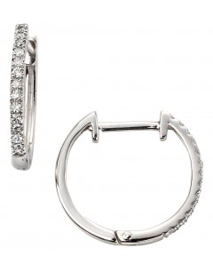 Mon-bijou - D2106 - Boucle d'oreille diamant en or blanc 375/1000