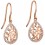 Mon-bijou - D2137 - Boucle d'oreille diamant en or rose 375/1000