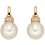 Mon-bijou - D2231 - Boucle d'oreille perle et diamant en or 375/1000
