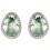 Boucle d'oreille fluorite et diamant en or blanc 375