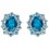 Boucle d'oreille topaze bleue en or 375