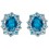 Mon-bijou - D2346 - Boucle d'oreille topaze bleue en or 375/1000