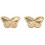 Boucle d'oreille papillon en or 375