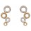 Mon-bijou - D2354 - Boucle d'oreille diamant en or blanc et jaune 375/1000