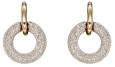 Boucle d'oreille diamant en or blanc et jaune 375