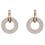 Boucle d'oreille diamant en or blanc et jaune 375