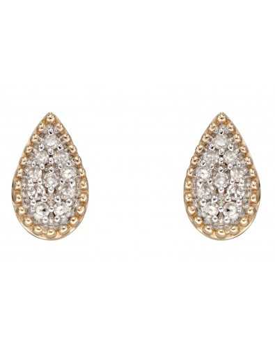 Boucle d'oreille diamant en or