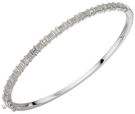 Bracelet diamant en or blanc 375