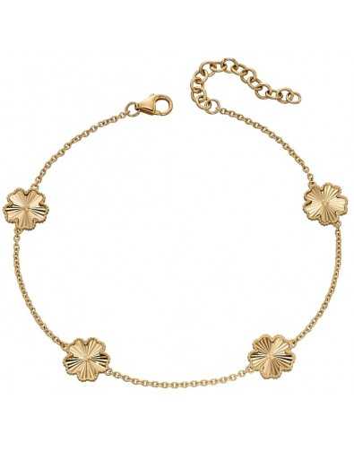 Bracelet fleur en or 375