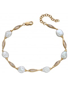 Mon-bijou - D491 - Bracelet perle et diamant sur or jaune 375/1000