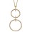 Collier double anneaux en or 375