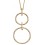 Mon-bijou - D298a - Collier double anneaux en or jaune 375/1000