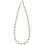 Collier or blanc et en or 375