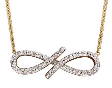 Mon-bijou - D336 - Collier diamant infinity sur or jaune 375/1000