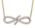 Collier diamant infinité en or 375