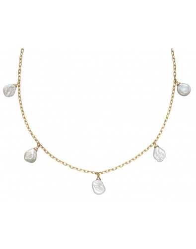 Collier perle en or 375