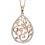 Collier baroque diamant en or rose 375