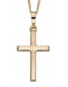 Mon-bijou - D2108 - Collier croix en or jaune 375/1000