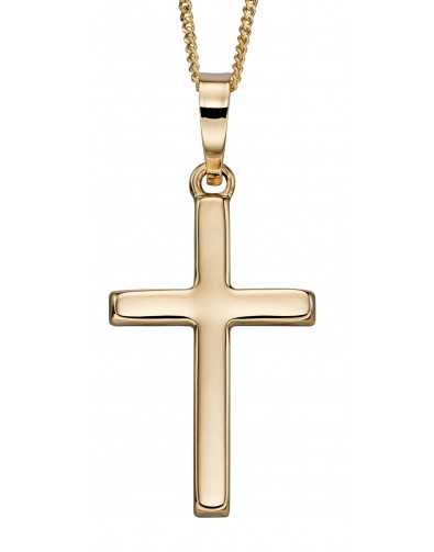 Collier croix en or 375