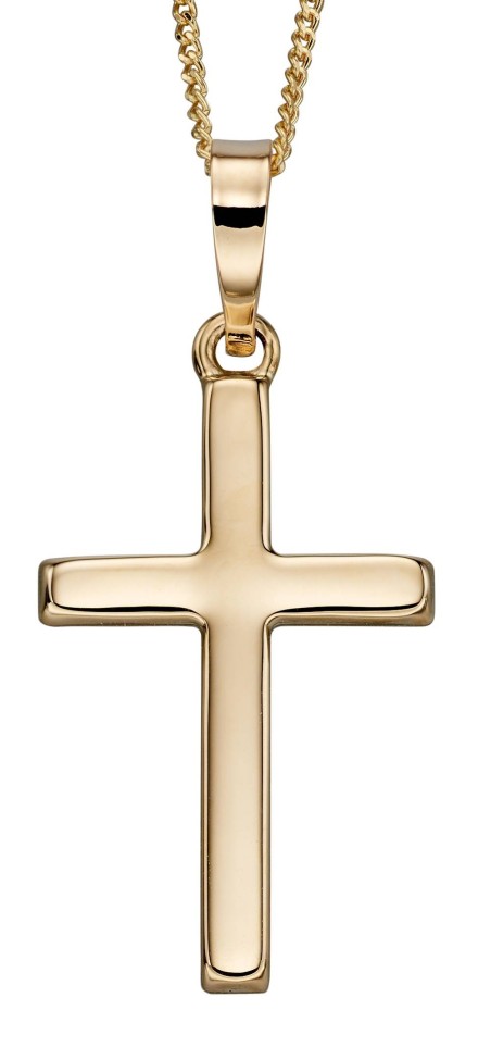 Mon-bijou - D2108 - Collier croix en or jaune 375/1000