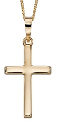 Collier croix en or 375